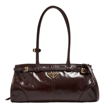 Кожаная сумка среднего размера Prada